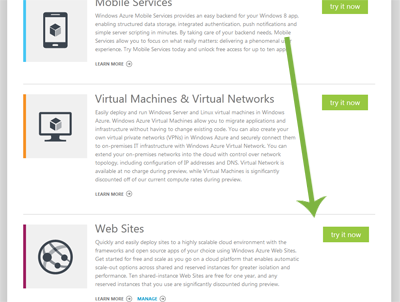 WindowsAzure.com - Preview Features