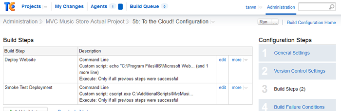 TeamCity Build Steps