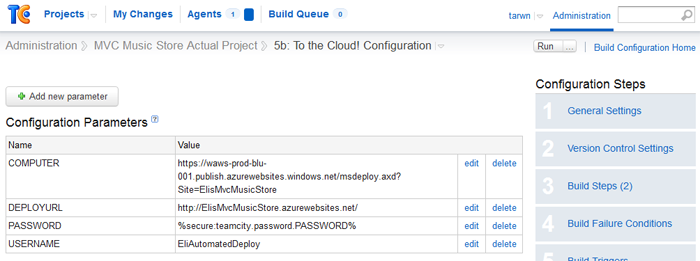 TeamCity Configuration Parameters