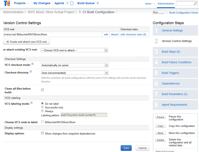 TeamCity - Defining Version Control