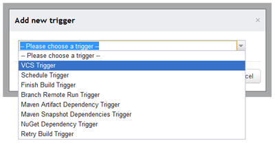 TeamCity - Adding a Trigger