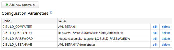 TeamCity - Build Parameters