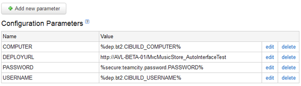 TeamCity - Build Parameters