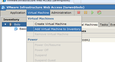 Add Virtual Machine, Step 0