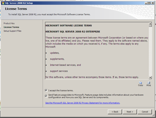 SQL Server 2008 R2 Setup - Support Files (Next, Next, Install)