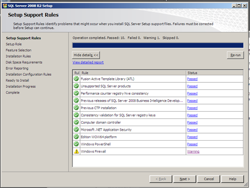 SQL Server 2008 R2 Setup - Firewall Warning