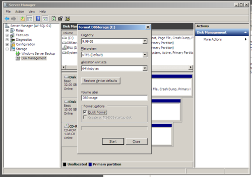 Adding the new virtual disk