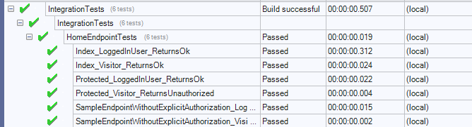 Running tests against our endpoints