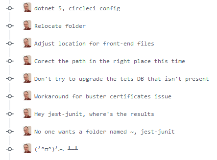 YAML Bashing my CircleCI build - lots of git commits