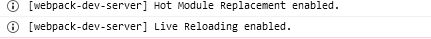 Webpack HMR Websocket console success